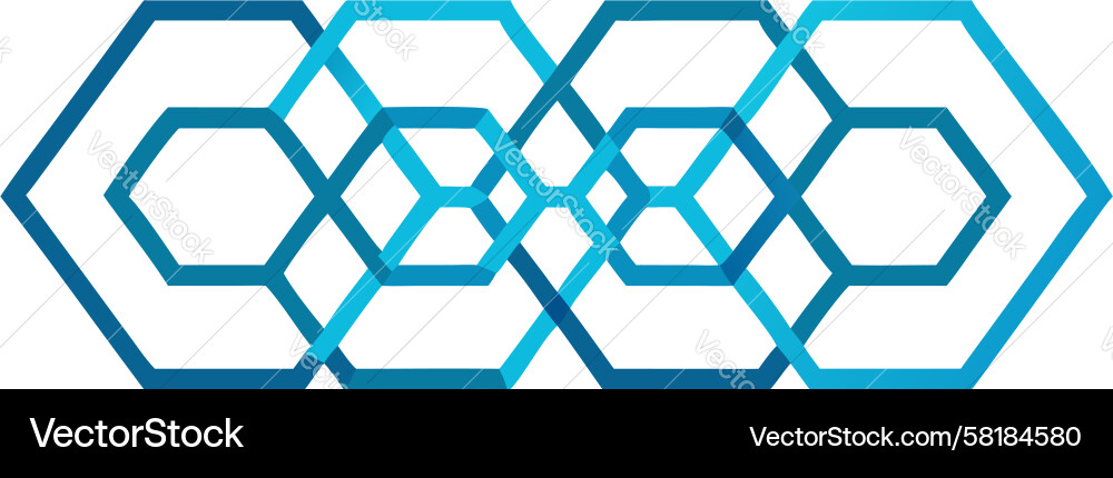 Hexagonal Geometric Abstract Pattern Vector Image