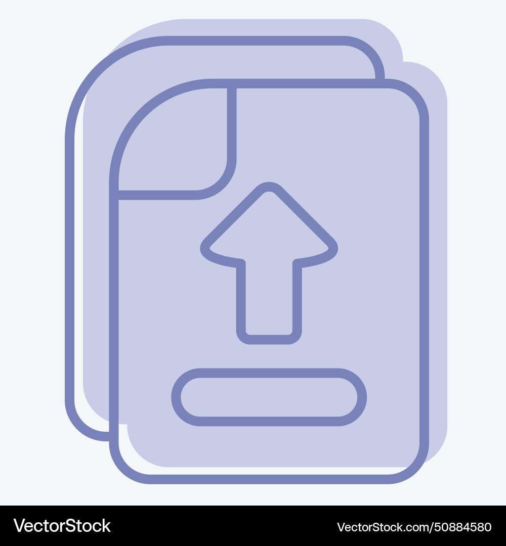 Icon file upload related to learning symbol two Icon file upload related to learning symbol two Vector Image