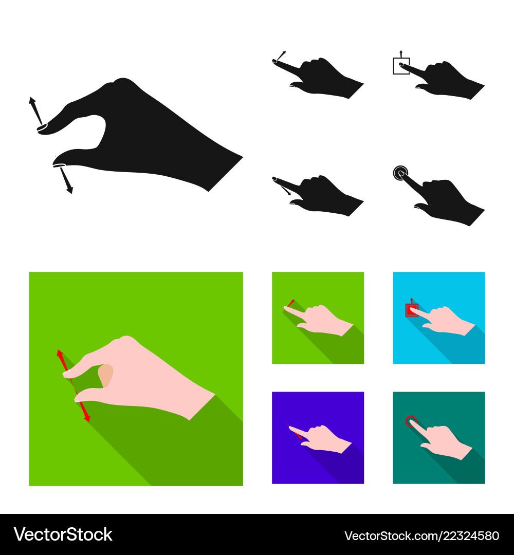 Isolated object of touchscreen and hand sign Isolated object of touchscreen and hand sign vector image