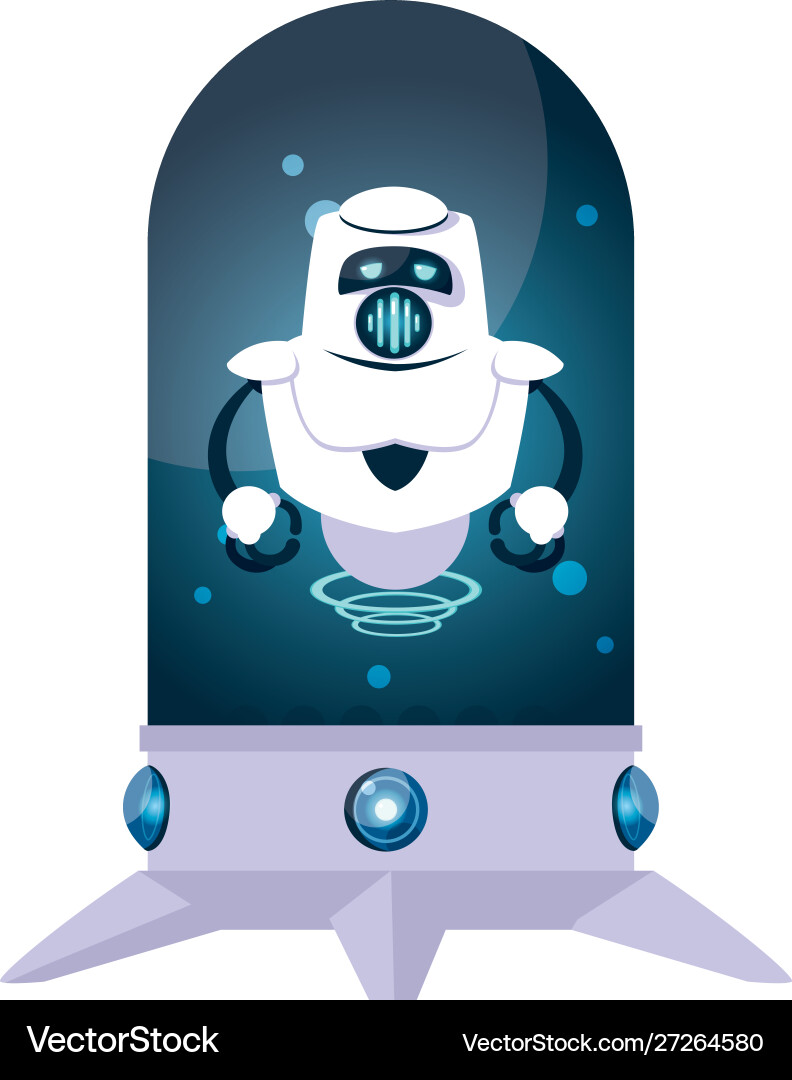 Isolated technology robot design Vector Image
