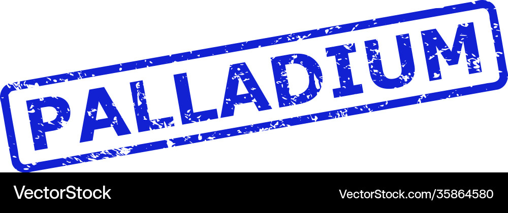 Palladium seal with unclean style and rounded rect Vector Image