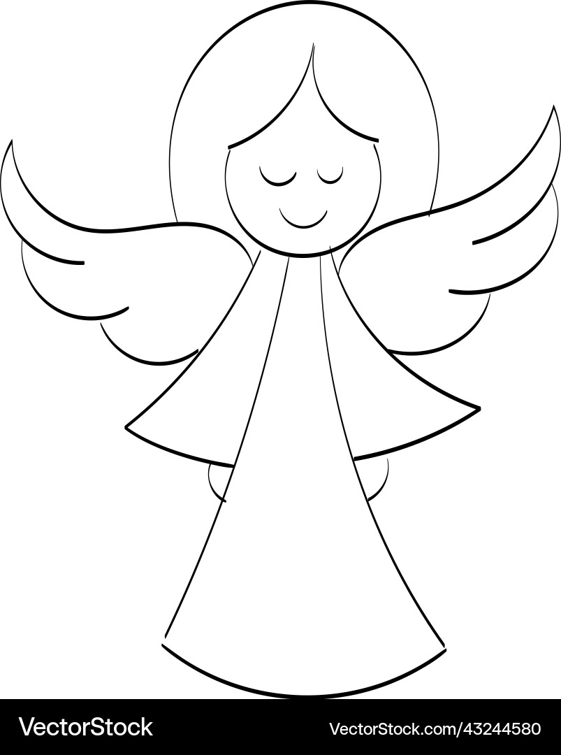 Printable angel design for baptism invitation – Royalty-Free Vector |  VectorStock, image size:803x1080