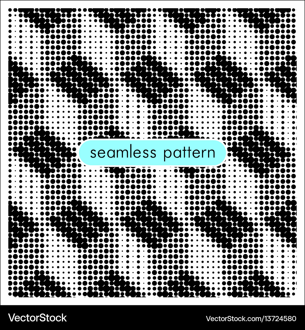 Seamless patterns with halftone dots 19 vector image