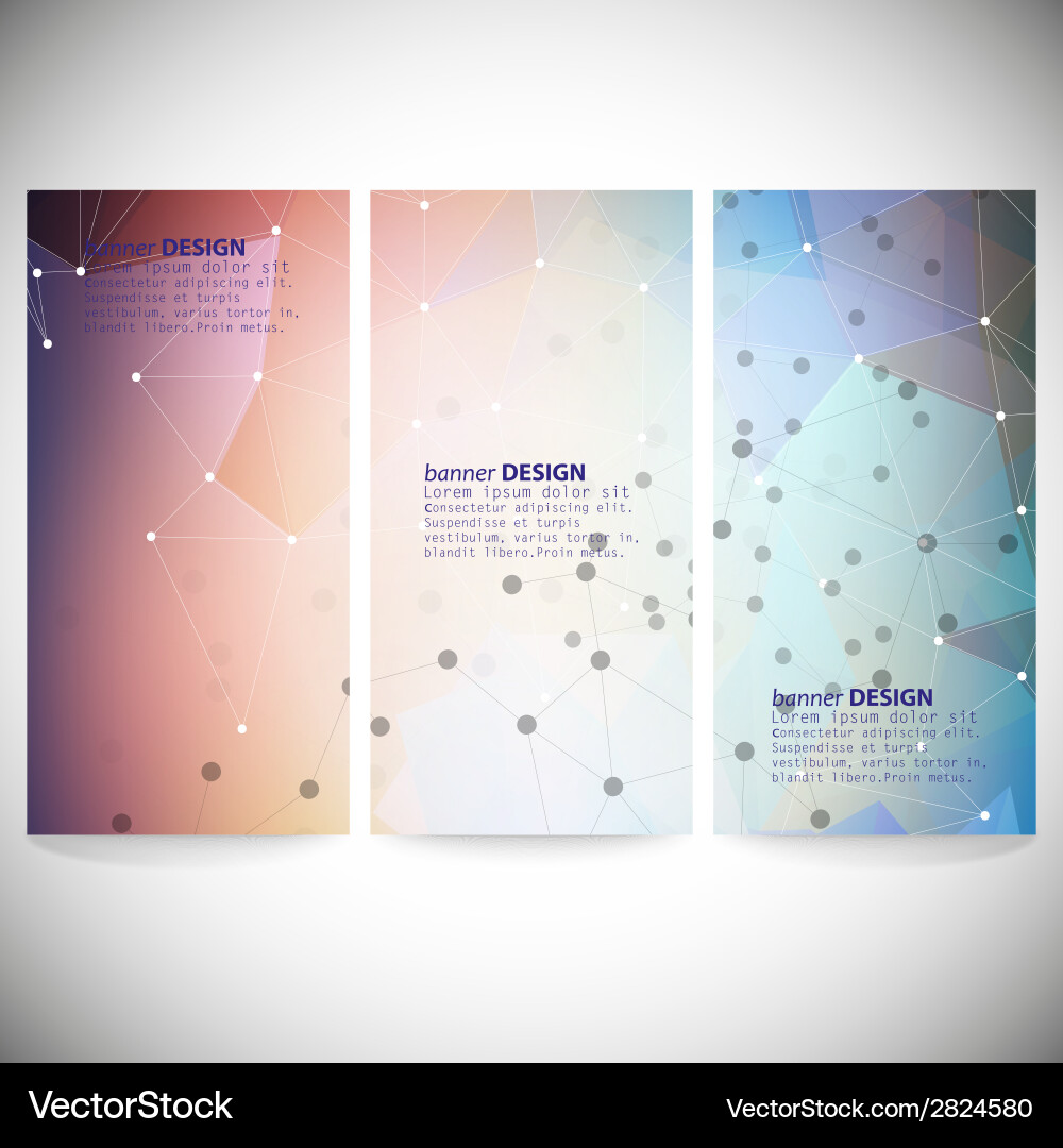 Set with polygonal abstract shapes circles lines vector image