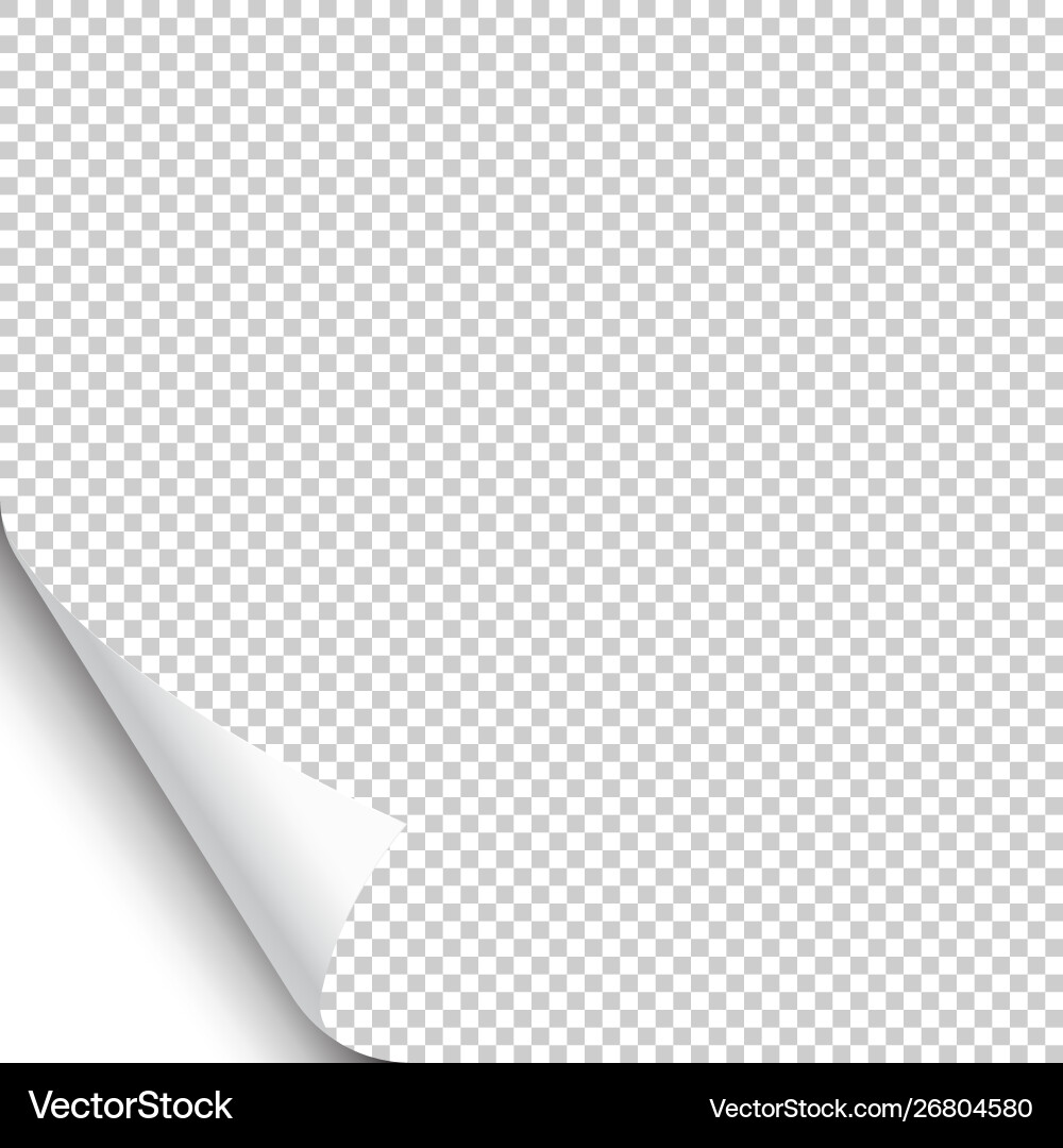 Small curled page corner with shadow Small curled page corner with shadow vector image