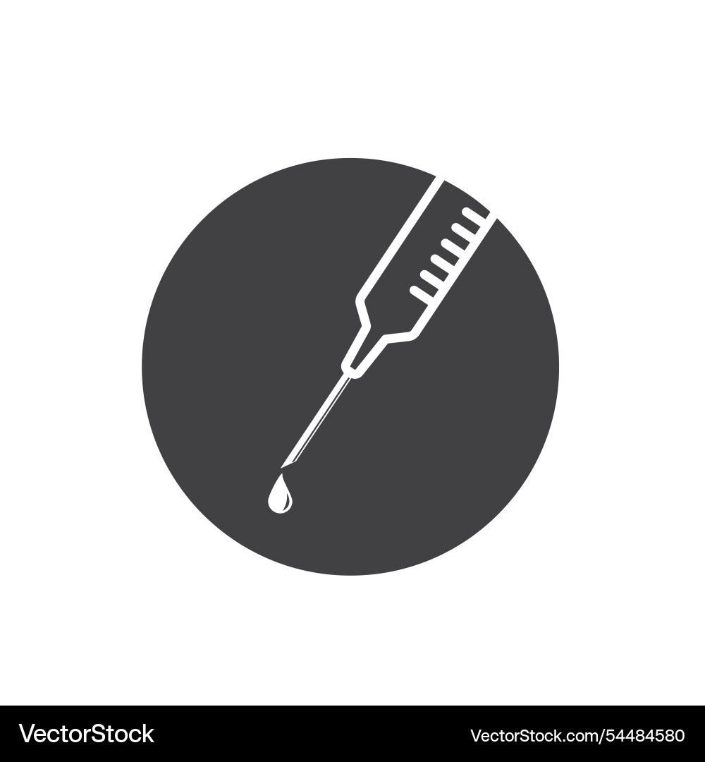 Syringe drop icon element design template Syringe drop icon element design template vector image
