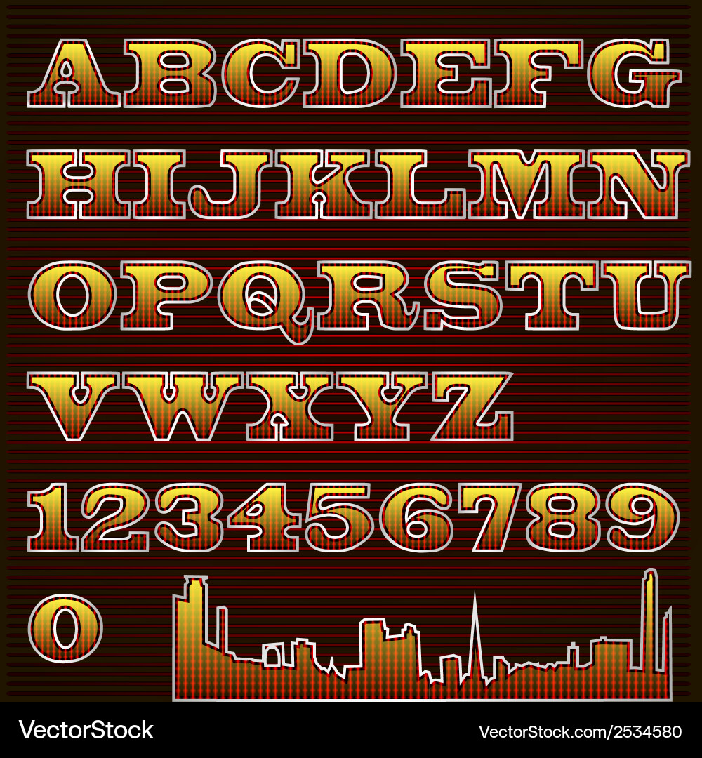 Text font checkered with urban Vector Image