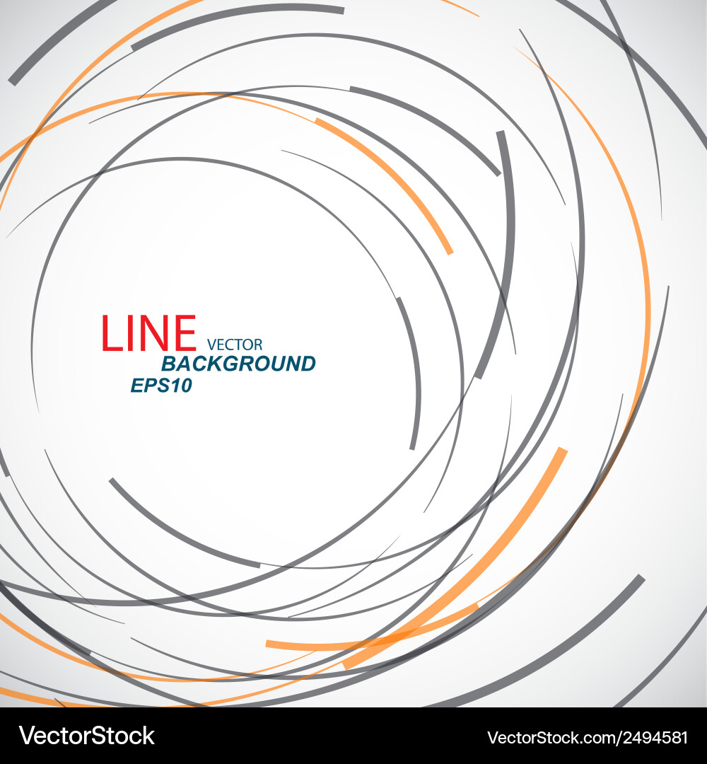 Abstract color line and circle background vector image