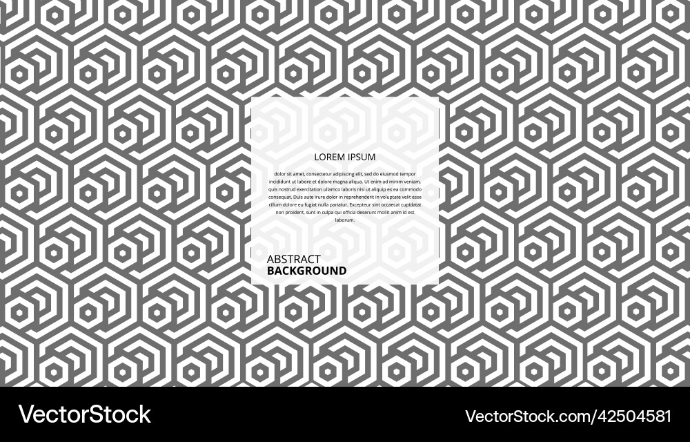 Abstract geometric hexagonal lines pattern Vector Image