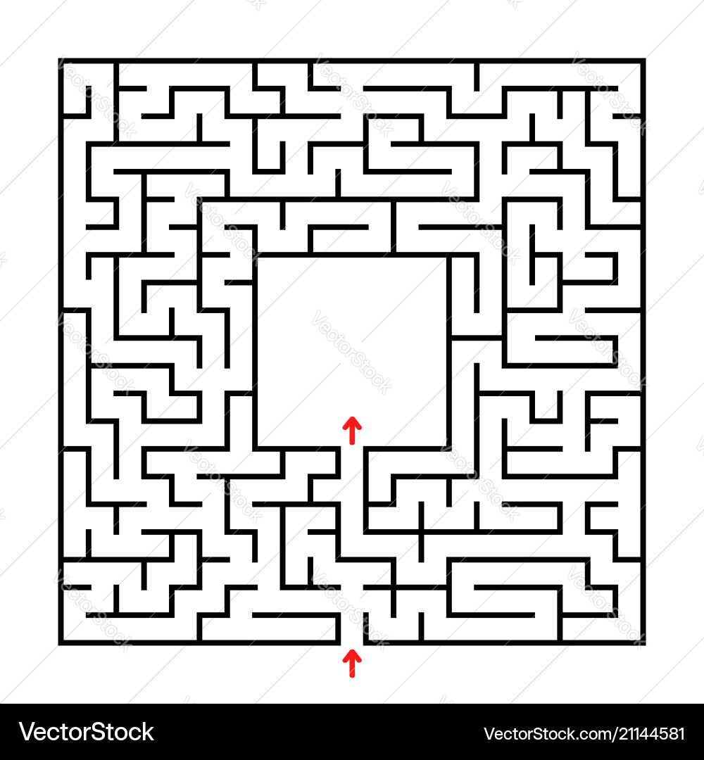 Abstract square maze developmental game Abstract square maze developmental game vector image
