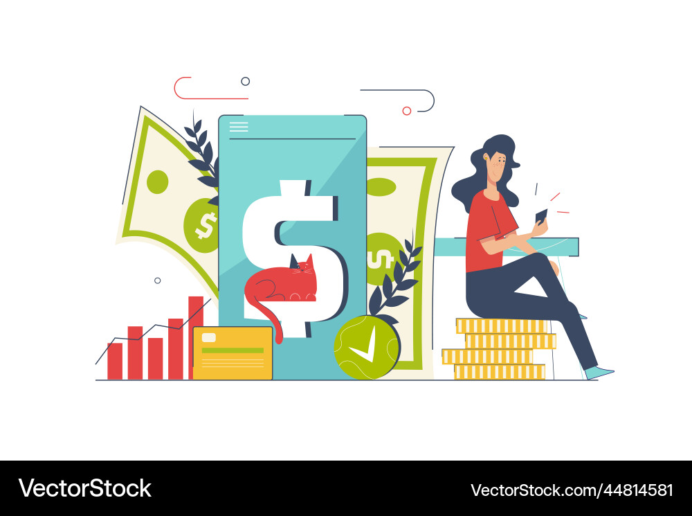 Business investment concept with people scene Business investment concept with people scene vector image