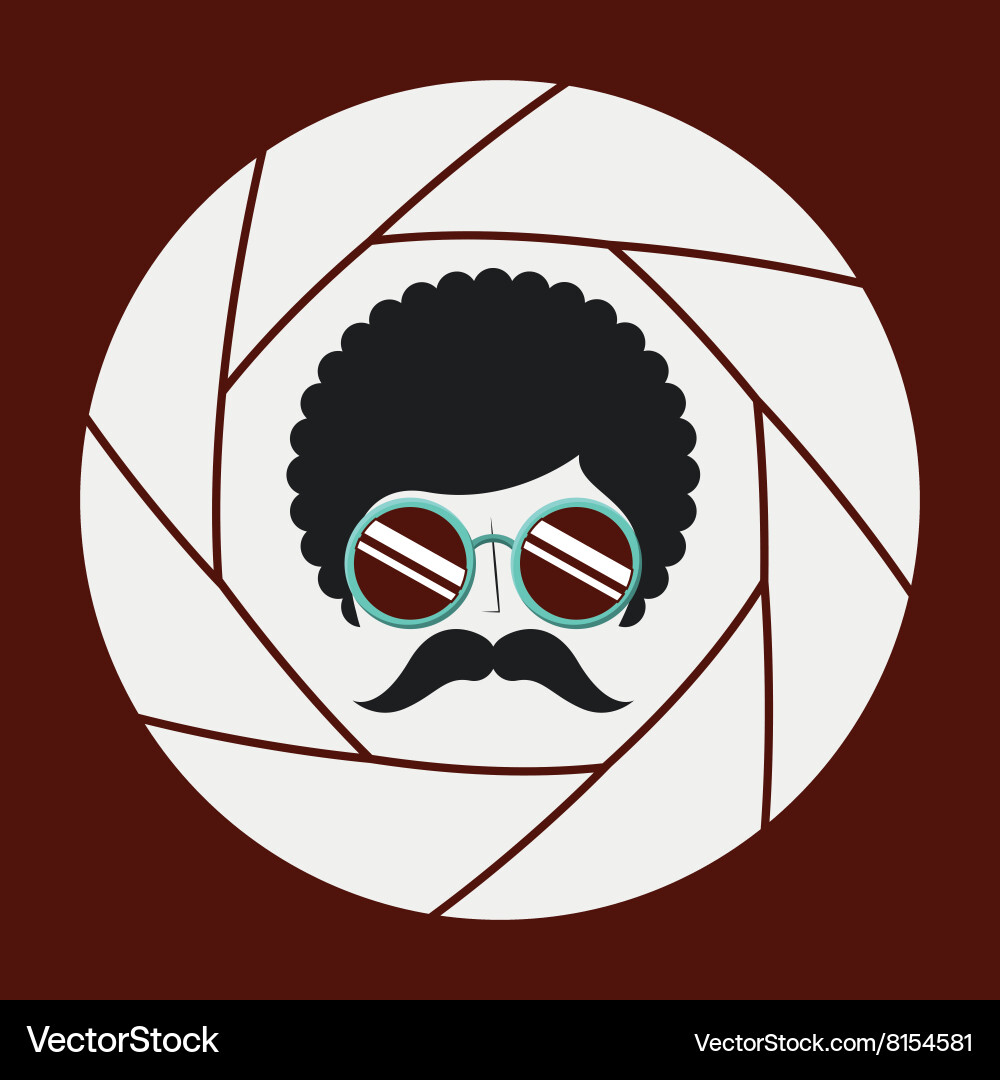 Camera shutter background vector image