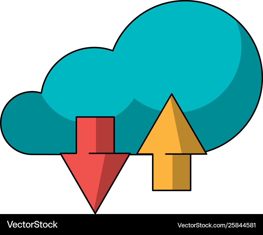 Cloud computing technology symbol isolated Cloud computing technology symbol isolated vector image