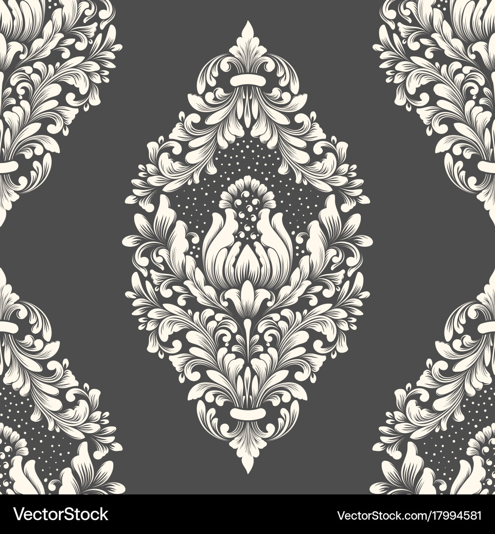 Damask seamless pattern element classical vector image