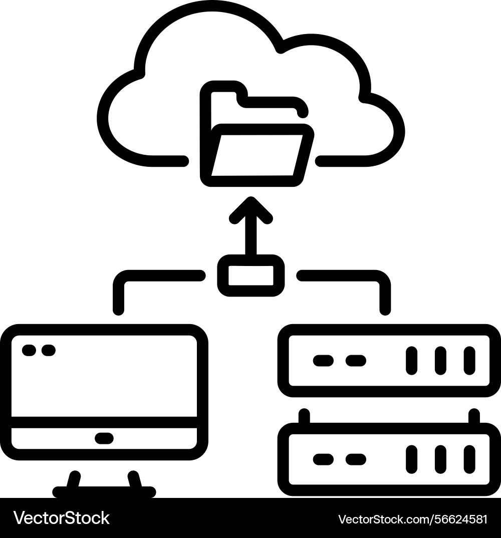 Data upload vector image