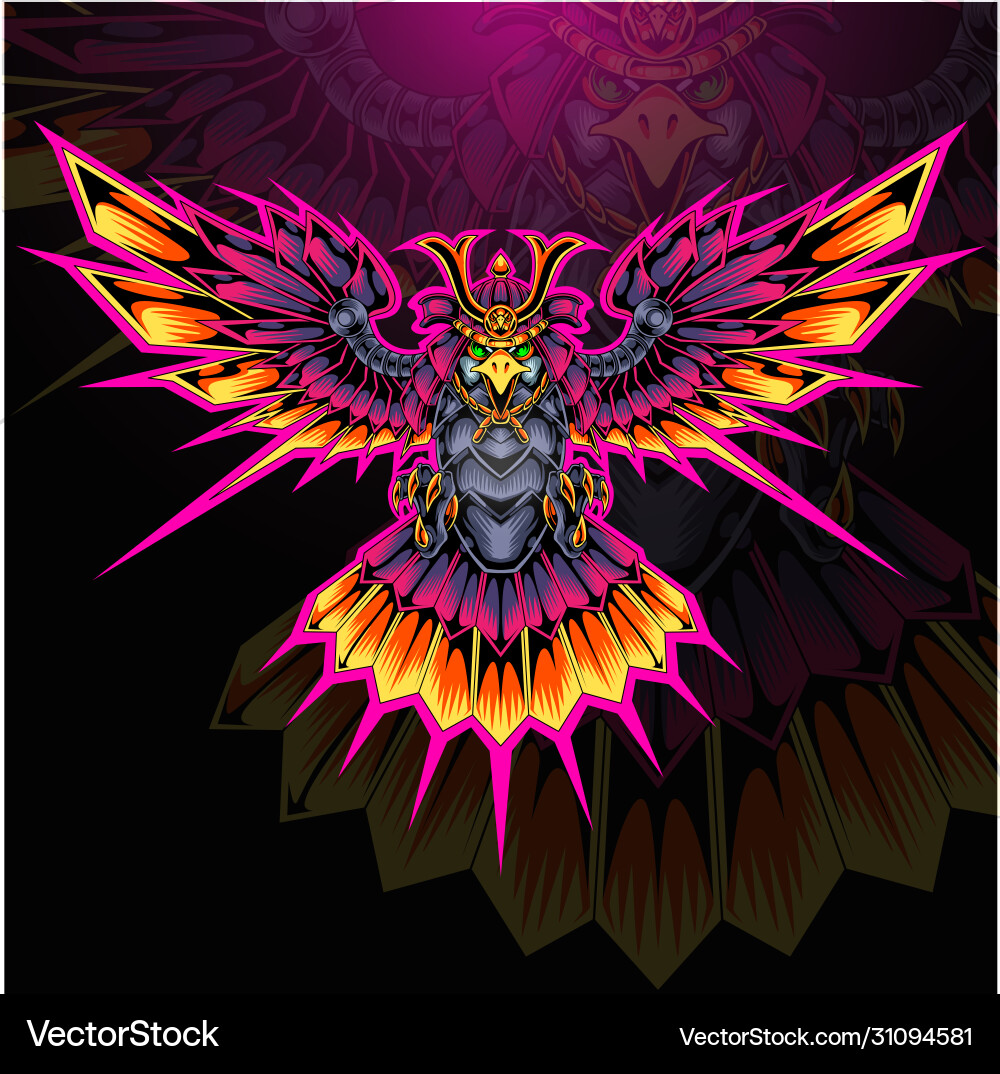 Eagle armor esport mascot logo Eagle armor esport mascot logo vektorbild