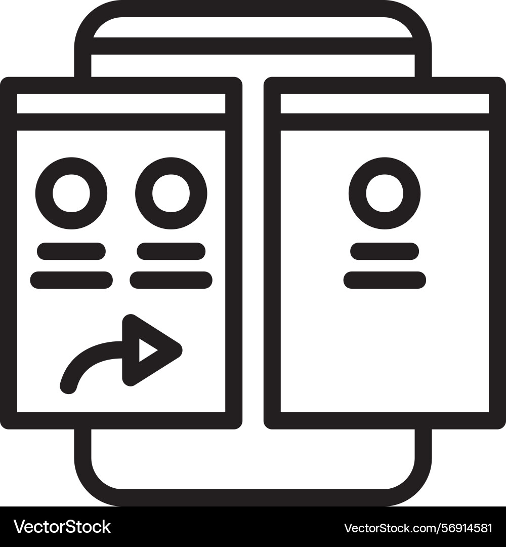 Forward linear style icon design vector image