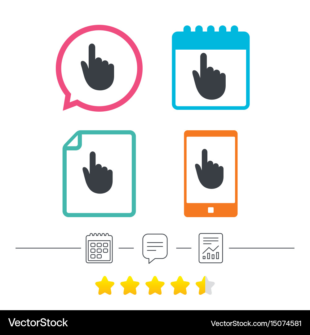 Hand Pointer Cursor Icon vector image
