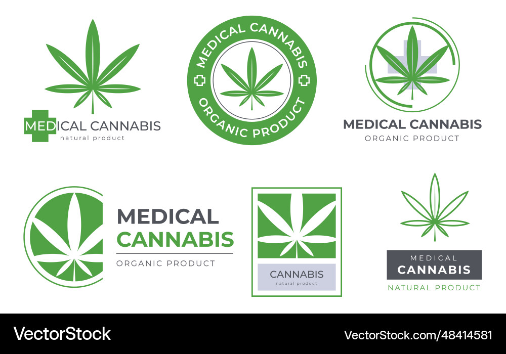 Medizinische Cannabis-Ikonen Arzneimittel zur Entlastung Medizinische Cannabis-Ikonen Arzneimittel zur Entlastung vektorbild