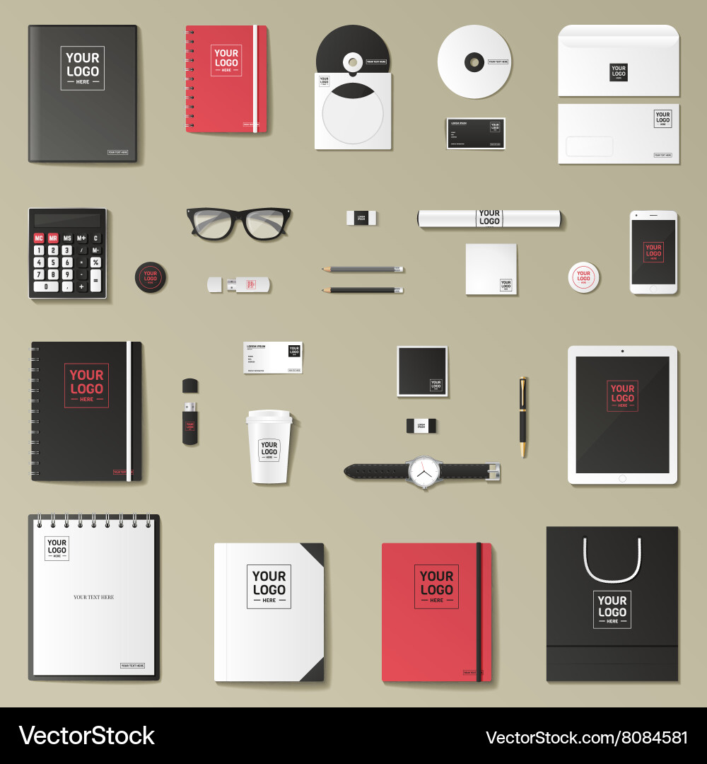 Mock up set vector image