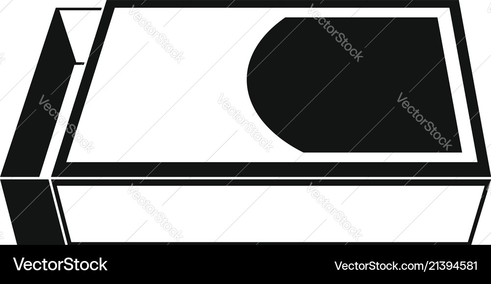 Open matchbox icon simple style Vector Image