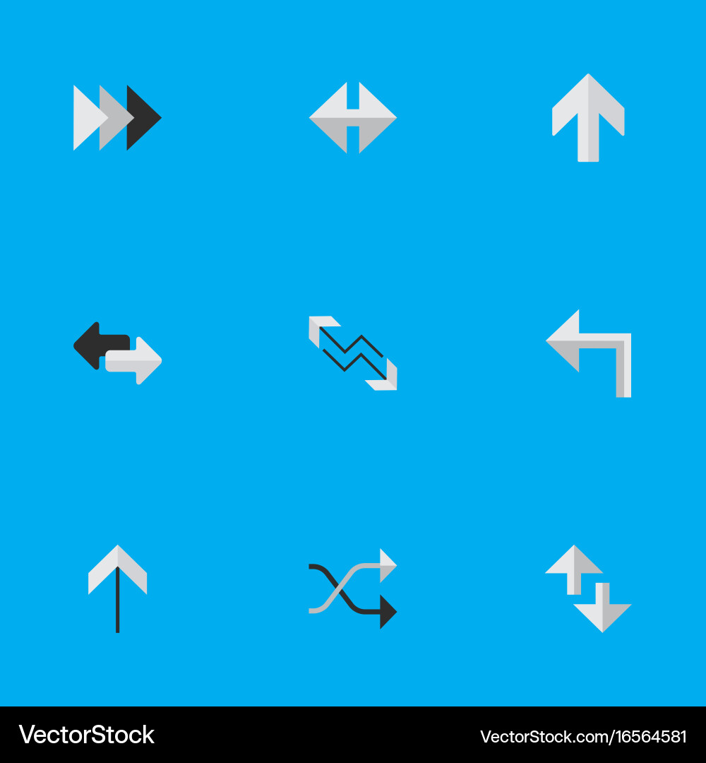 Set of simple pointer icons Vector Image