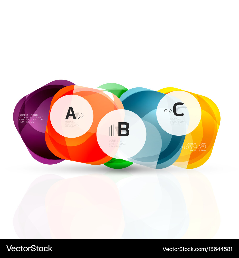 Shiny blank web option boxes Shiny blank web option boxes vector image