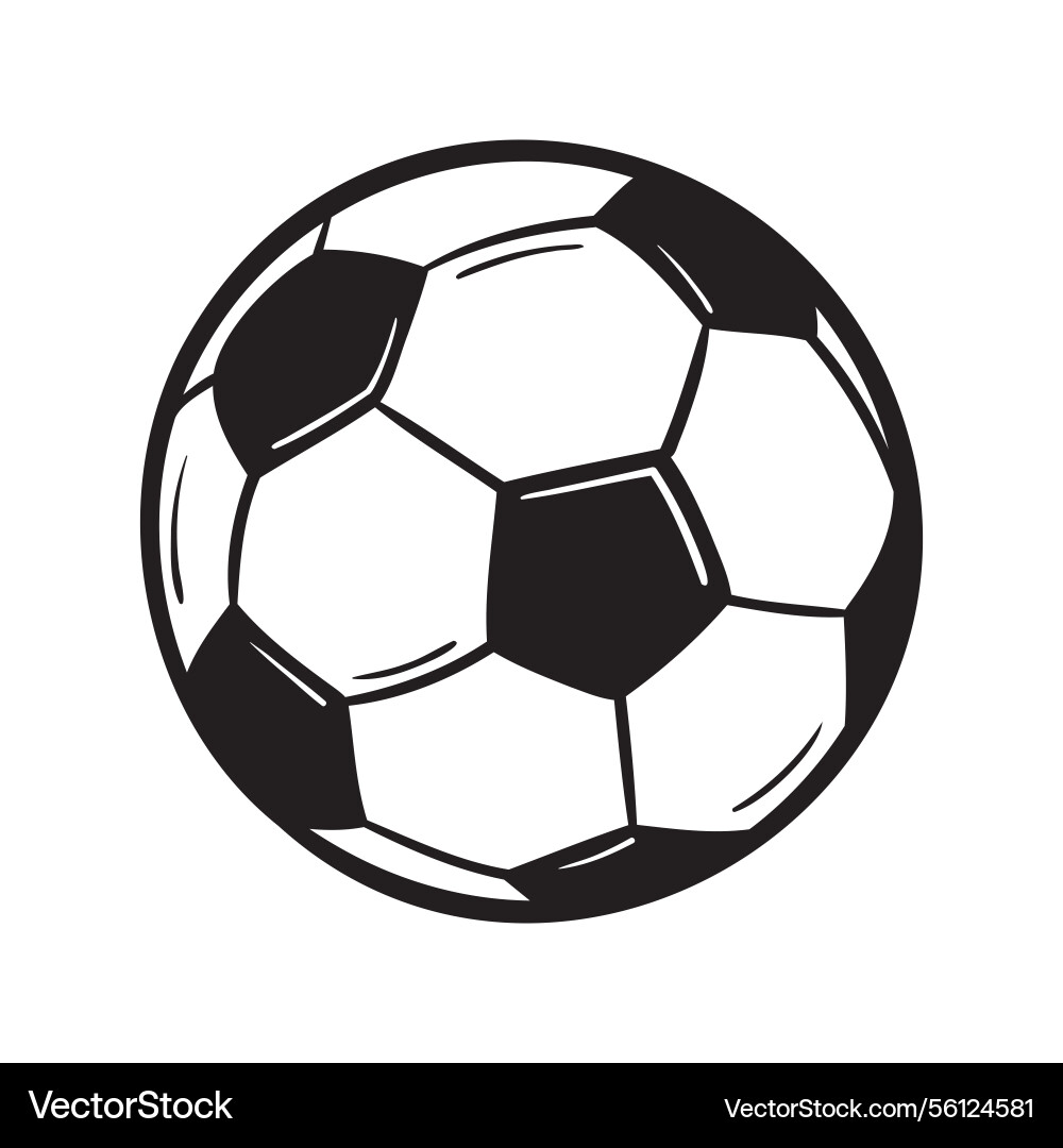 Soccer ball doodle Soccer ball doodle vector image