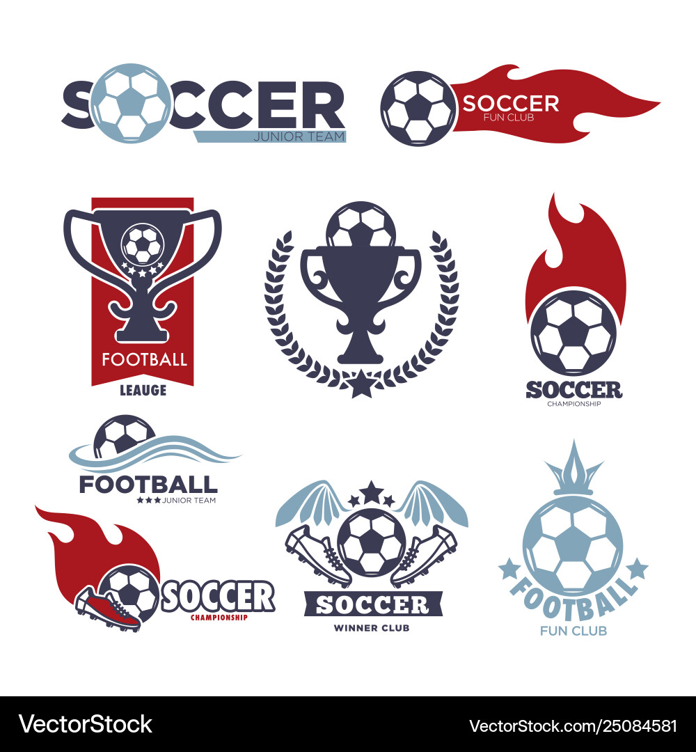 Soccer Championship Icons - Awards & Trophies Vector Image