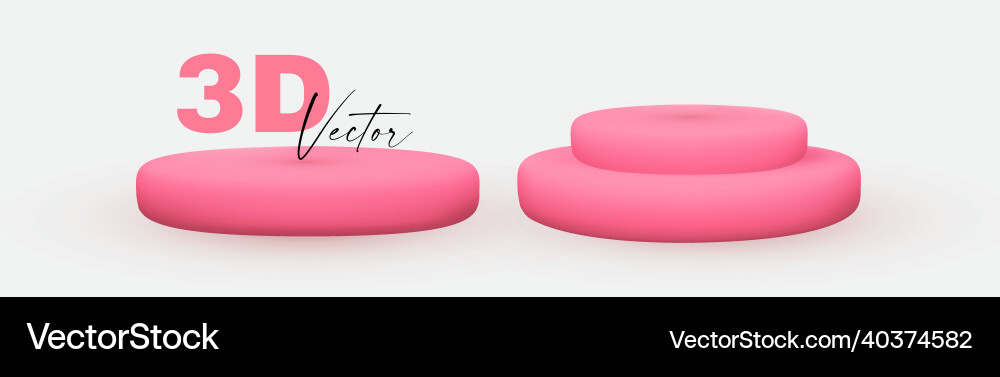 3d minimal pisium set rosa Szene isoliert 3d minimal pisium set rosa Szene isoliert vektorbild