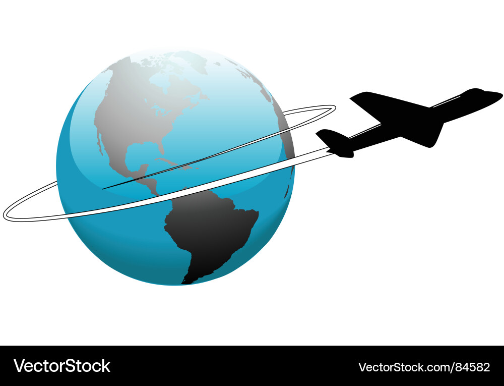 Airline travel vector image