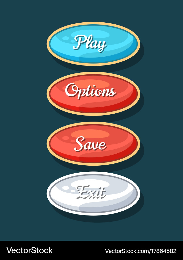 Creative navigation board for computer game menu vector image