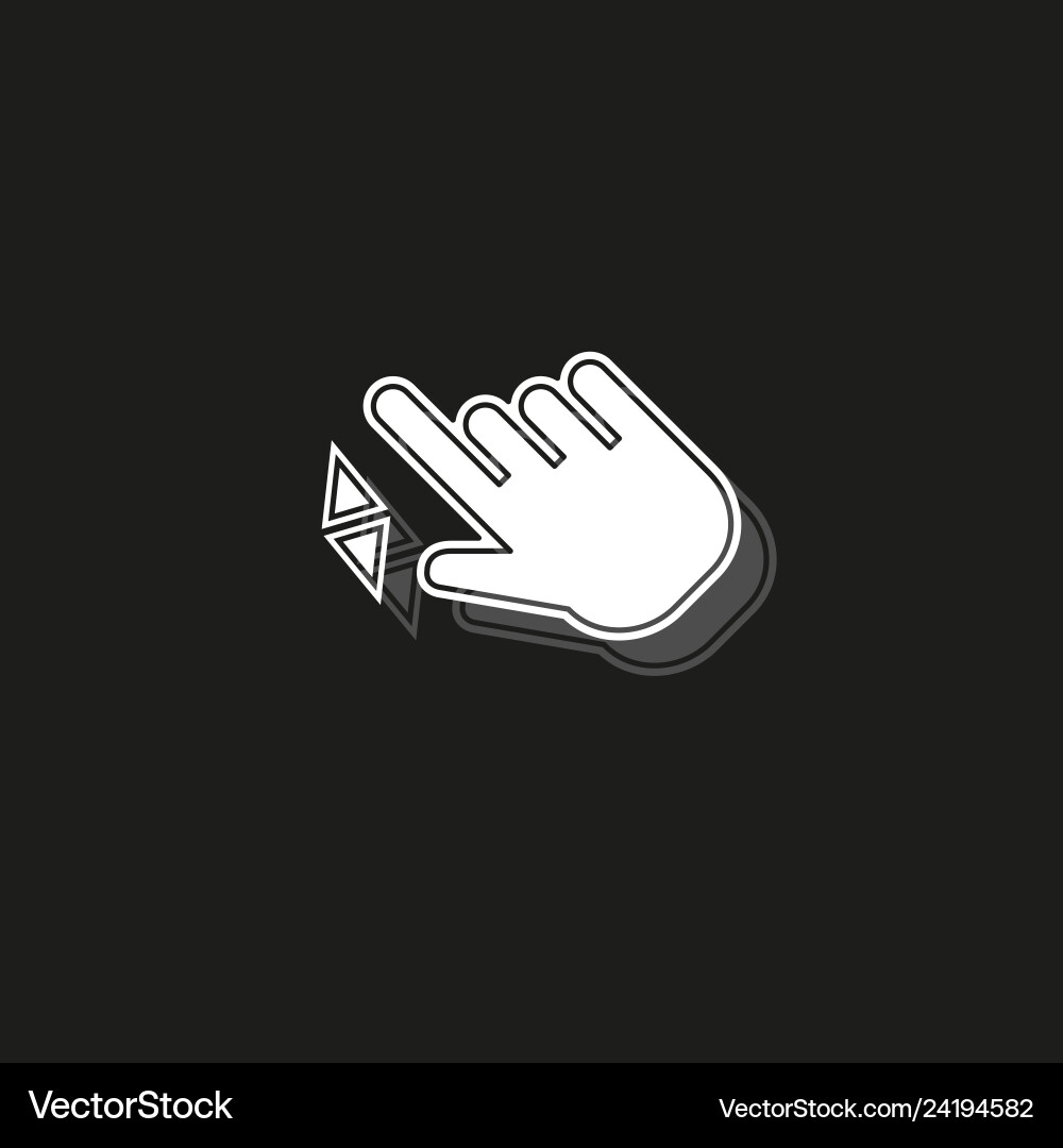 Double tap finger - pointer icon cursor symbol Double tap finger - pointer icon cursor symbol vector image