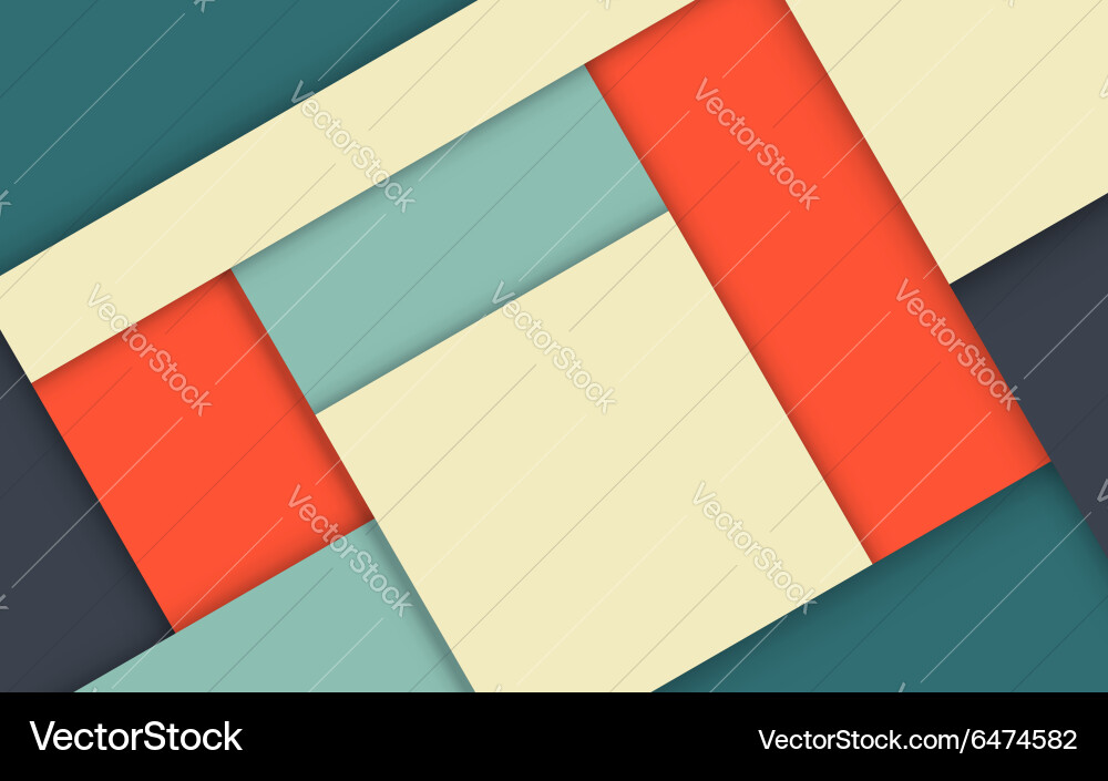 Geometric Color Blocks Vector Image