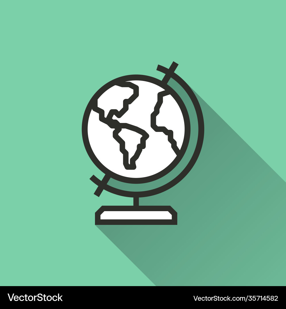 Globe icon for graphic and web design Vector Image