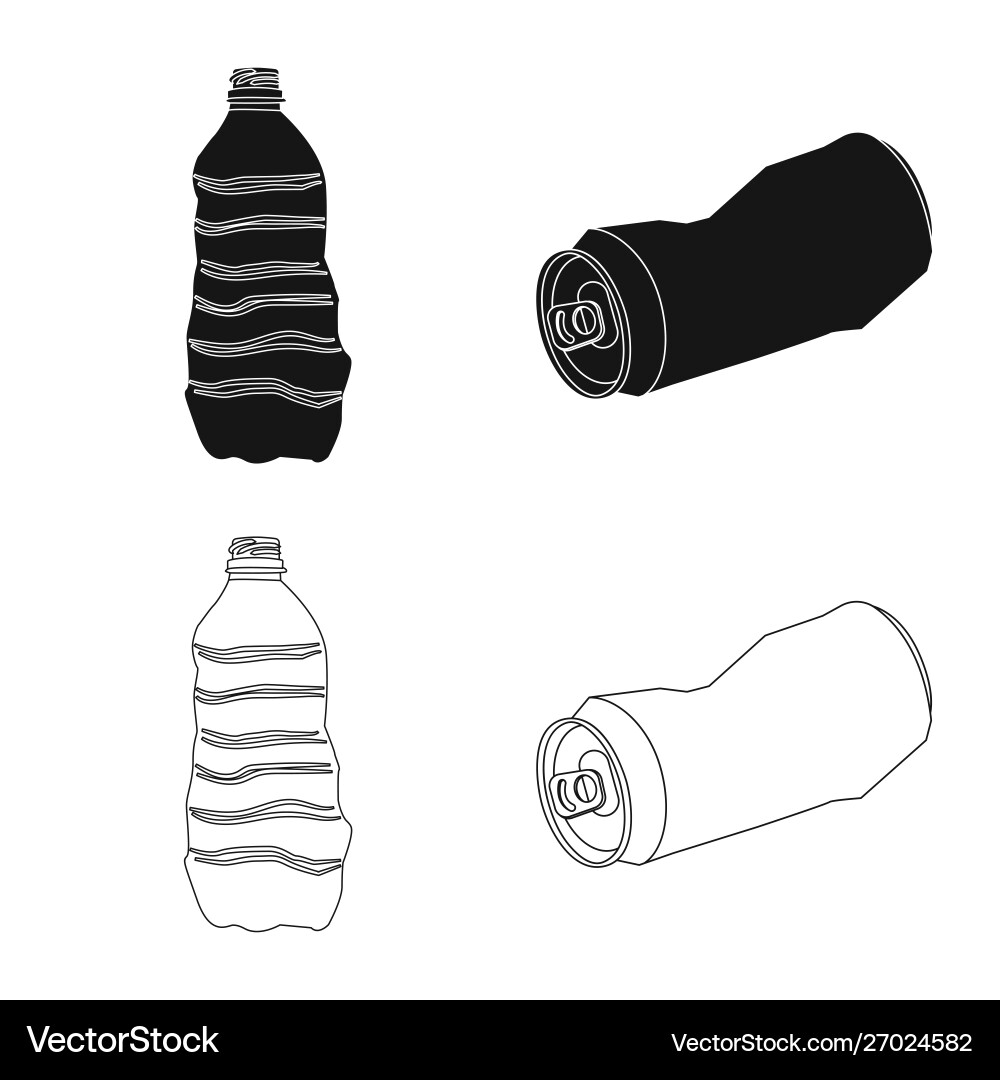 Isolated object refuse and junk icon set vector image