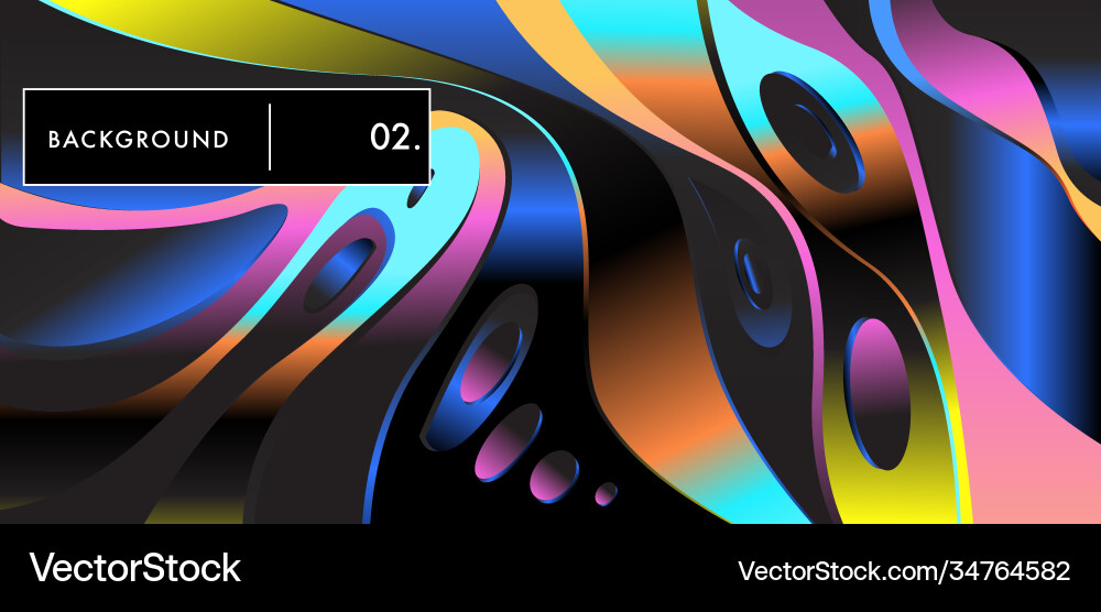 Liquid color background design fluid gradient vector image