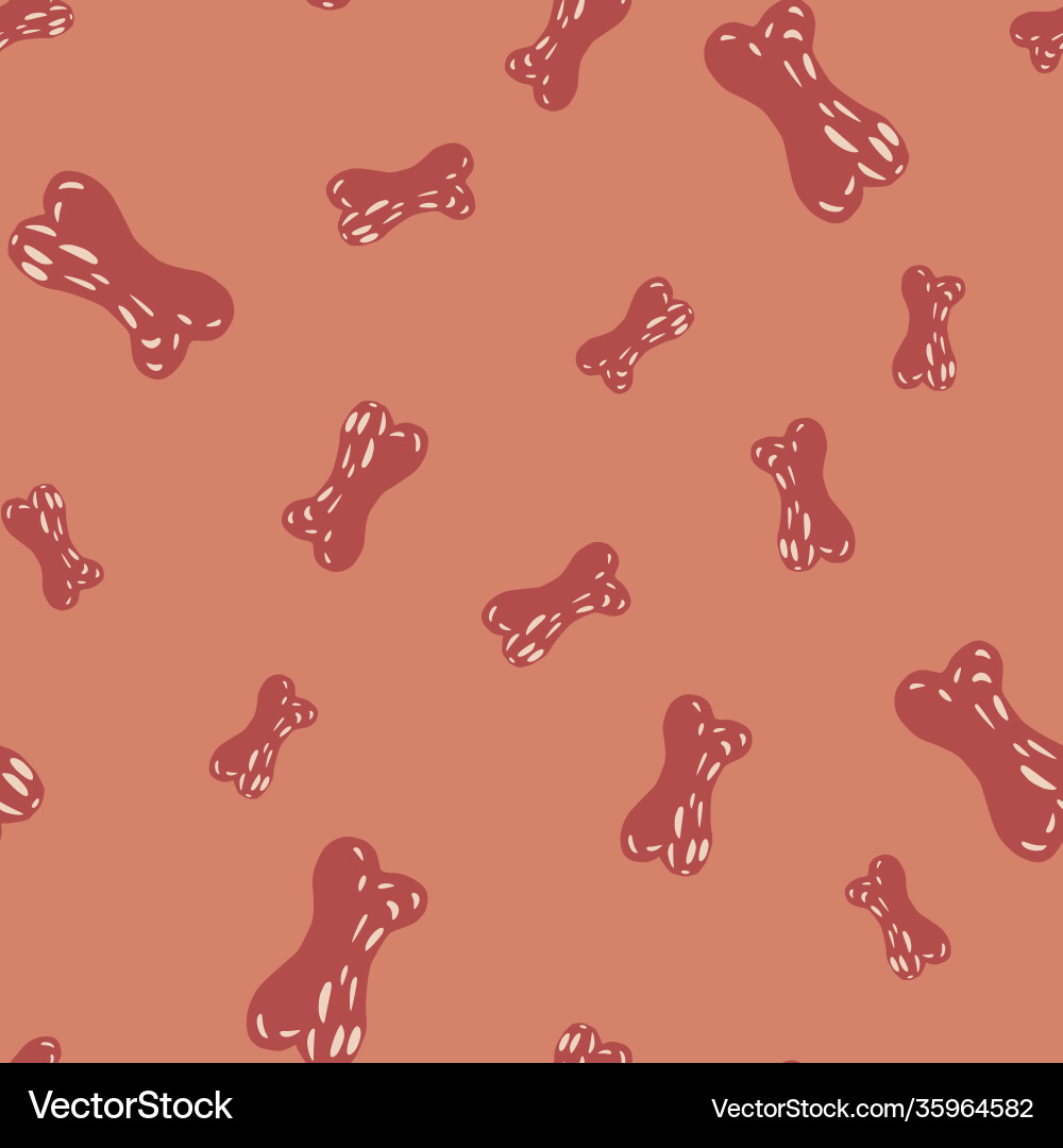 Random seamless pattern with simple bones Random seamless pattern with simple bones vector image