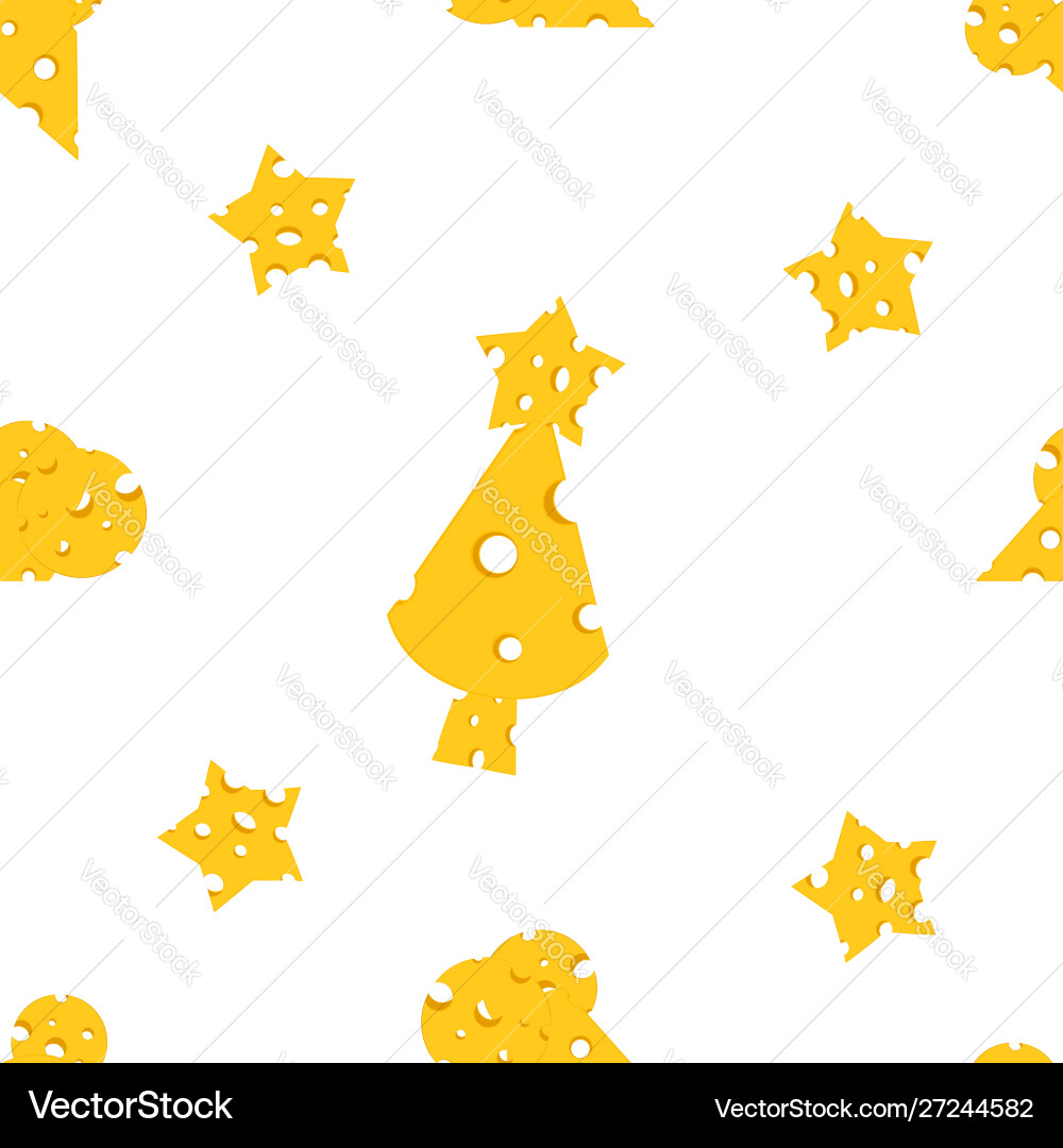 Seamless pattern with image cheese slices Seamless pattern with image cheese slices vector image