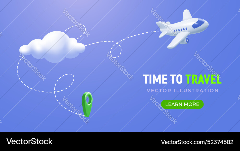Time to travel conceptual banner template Time to travel conceptual banner template vector image