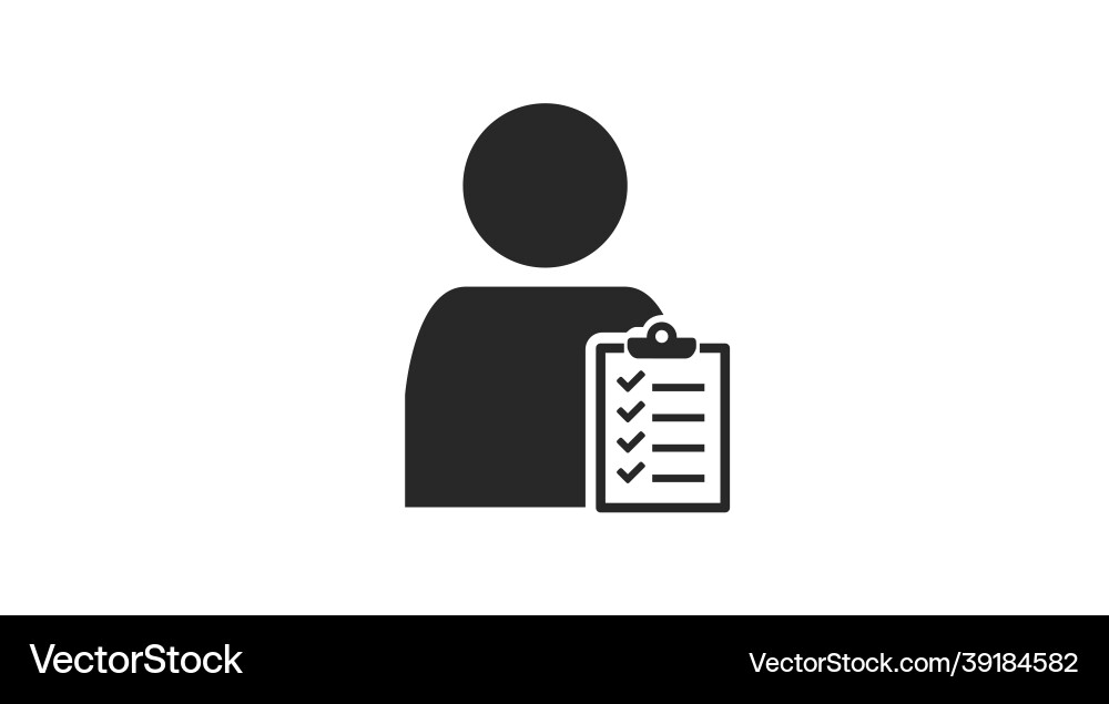User and chek list icon User and chek list icon vector image