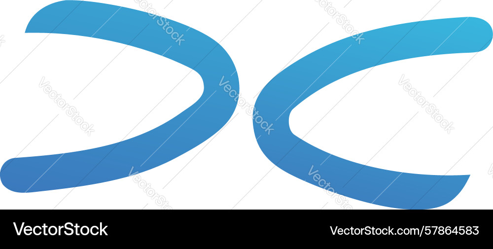 Abstract open curve shape icon design generative vector image