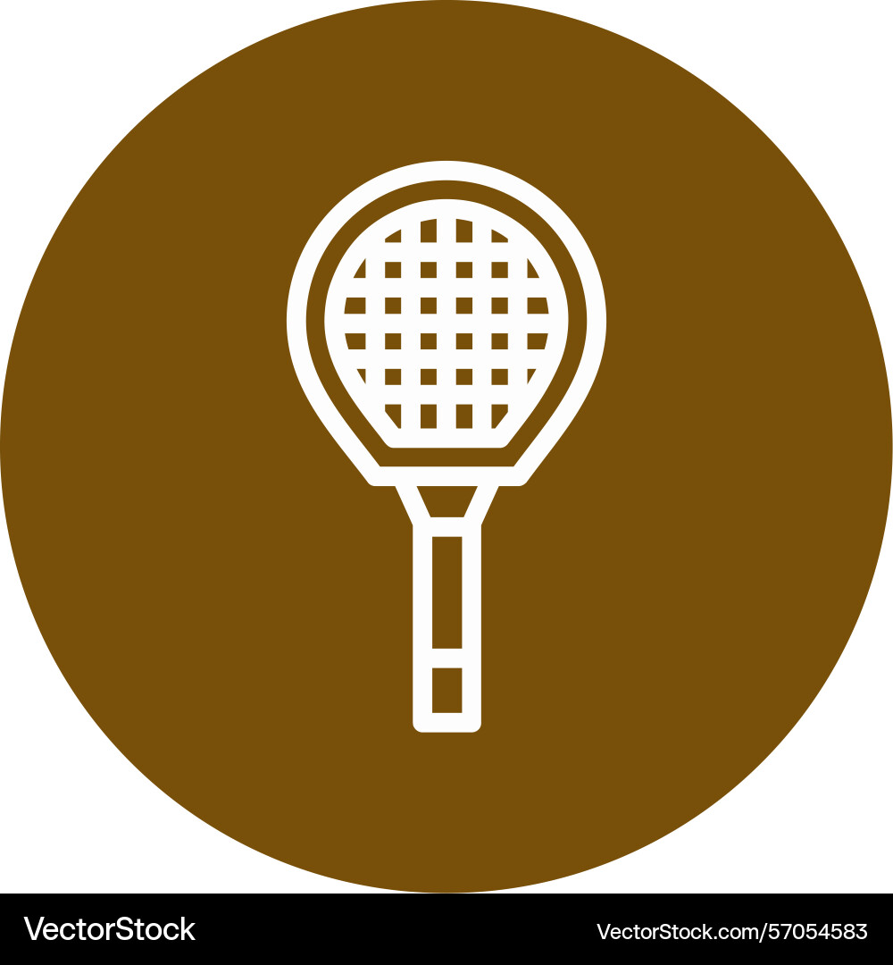 Badminton racket line circle style icon design Vector Image