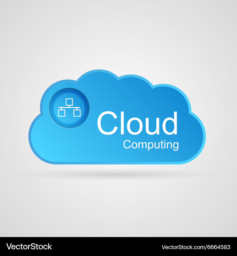 Cloud computing concept modern design template vector image