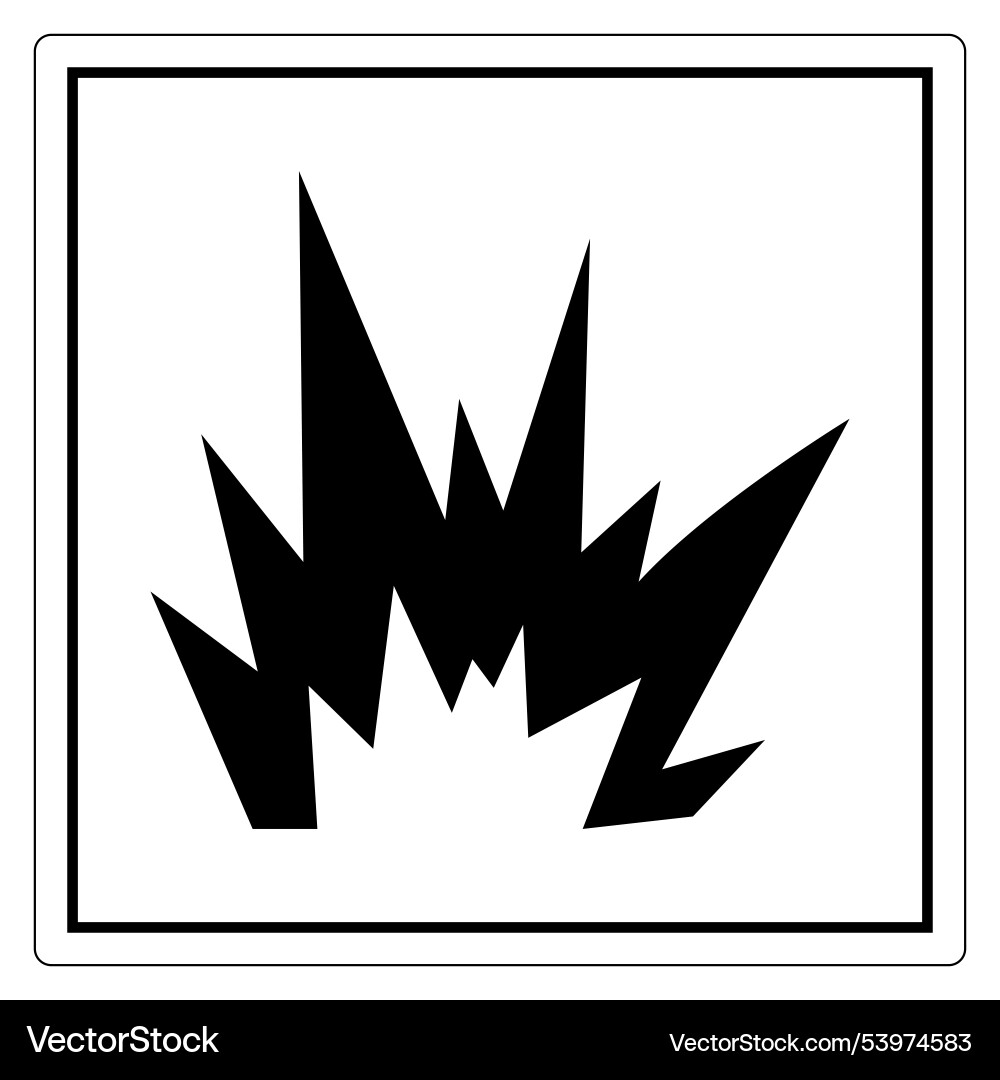 Explosion symbol on simple background Vector Image