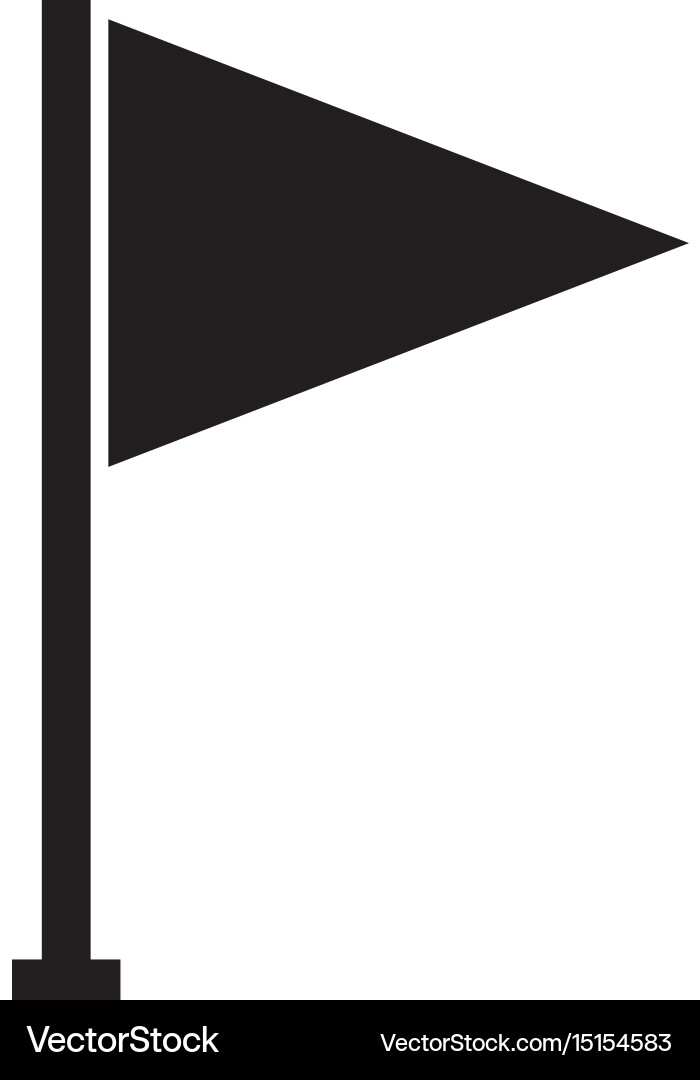 Flag pointer isolated icon Vector Image