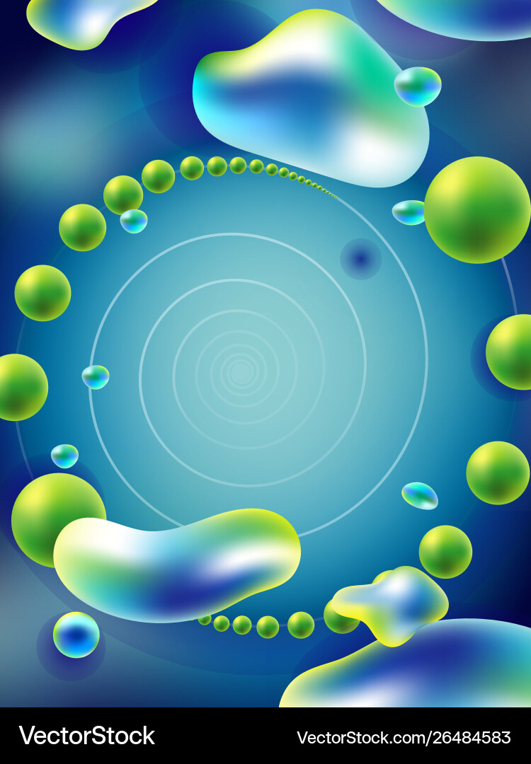 Glowing particles liquid dynamic flow with Glowing particles liquid dynamic flow with vector image