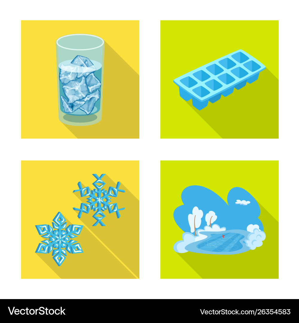 Isolated object texture and frozen symbol Isolated object texture and frozen symbol vector image