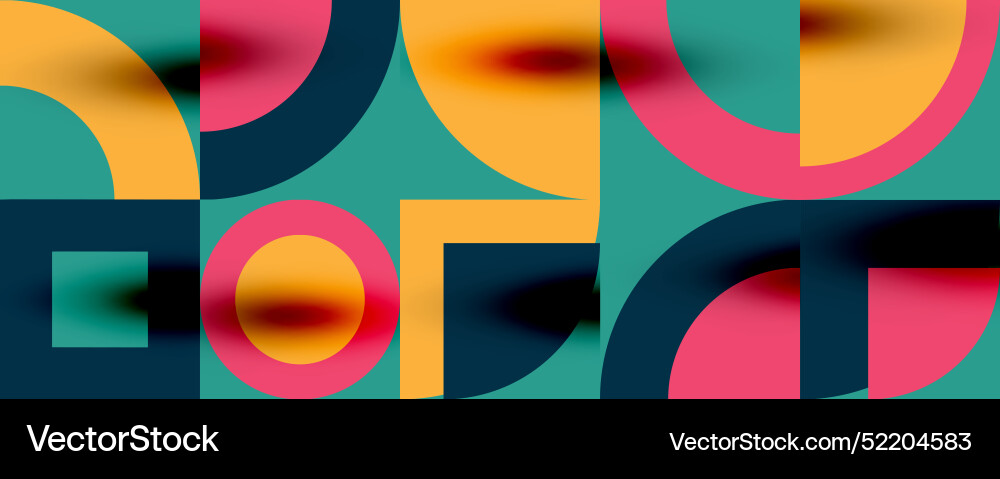 Neo memphis geometric pattern with circles Vector Image