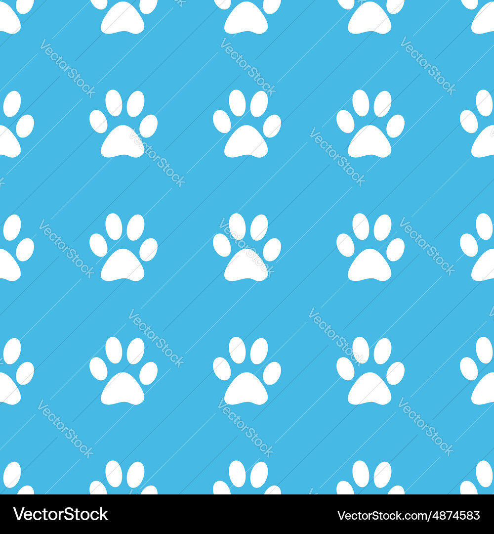 Paw print straight pattern vector image